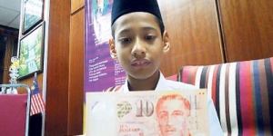 Amir, Remaja Malaysia ini Kembalikan Tas Berisi Rp 114 Juta