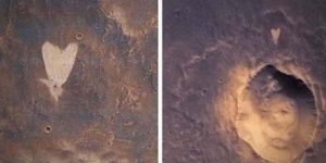 Banyak Simbol Cinta Di Daratan Planet Mars