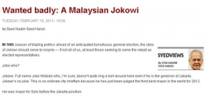 Malaysia Inginkan Jokowi