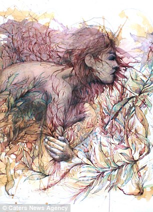 Sensasi Baru dari Seniman Carne Griffiths, Melukis dengan Tea di Kanvas Sensasi Baru dari Seniman Carne Griffiths, Melukis dengan Tea di Kanvas