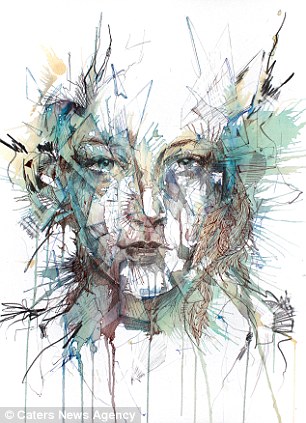 Sensasi Baru dari Seniman Carne Griffiths, Melukis dengan Tea di Kanvas Sensasi Baru dari Seniman Carne Griffiths, Melukis dengan Tea di Kanvas