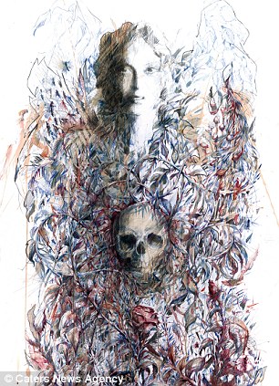 Sensasi Baru dari Seniman Carne Griffiths, Melukis dengan Tea di Kanvas Sensasi Baru dari Seniman Carne Griffiths, Melukis dengan Tea di Kanvas