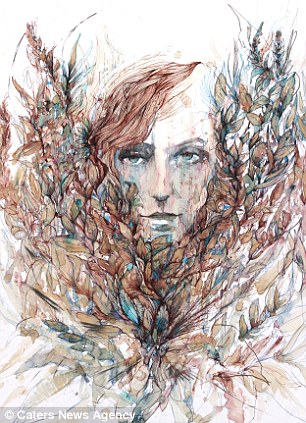 Sensasi Baru dari Seniman Carne Griffiths, Melukis dengan Tea di Kanvas Sensasi Baru dari Seniman Carne Griffiths, Melukis dengan Tea di Kanvas
