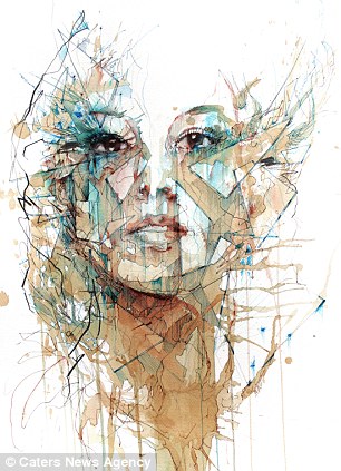 Sensasi Baru dari Seniman Carne Griffiths, Melukis dengan Tea di Kanvas Sensasi Baru dari Seniman Carne Griffiths, Melukis dengan Tea di Kanvas