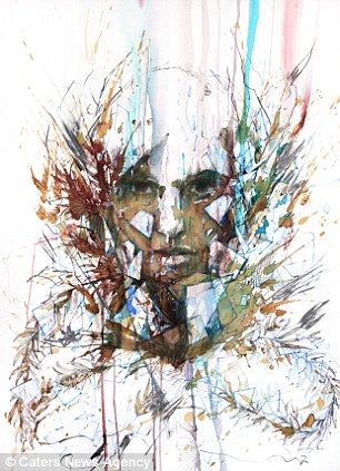 Sensasi Baru dari Seniman Carne Griffiths, Melukis dengan Tea di Kanvas Sensasi Baru dari Seniman Carne Griffiths, Melukis dengan Tea di Kanvas