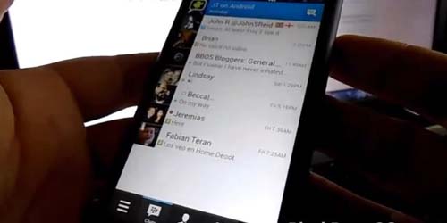 Video Penampilan BlackBerry Messenger Android