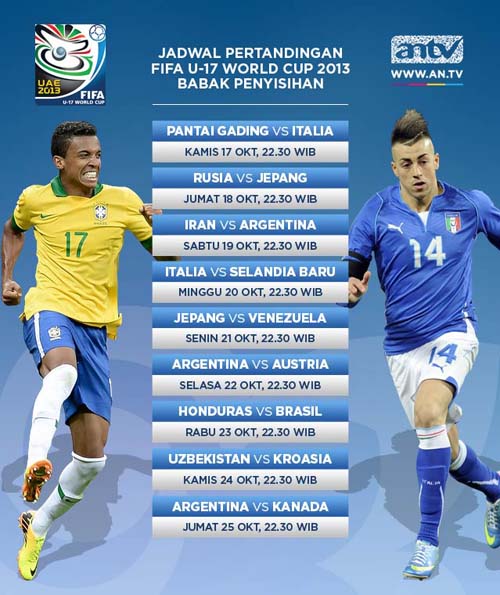 Jadwal Piala Dunia U-17 2013