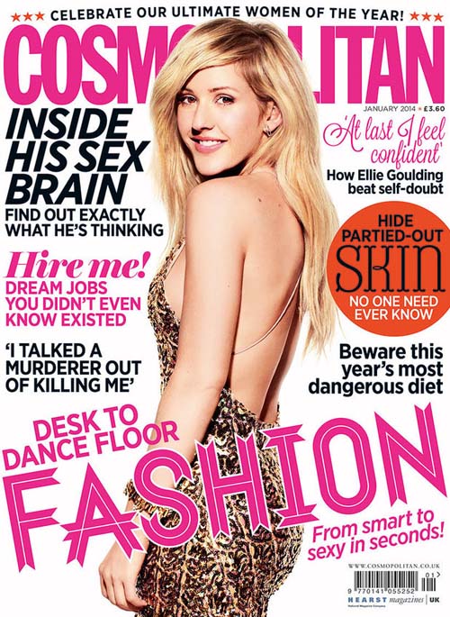 Ellie Goulding seksi di cover majalah Cosmopolitan