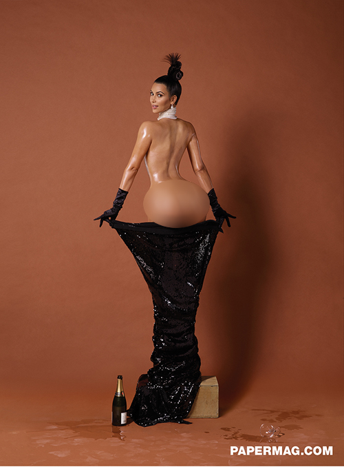 bokong seksi Kim Kardashian di majalah Paper