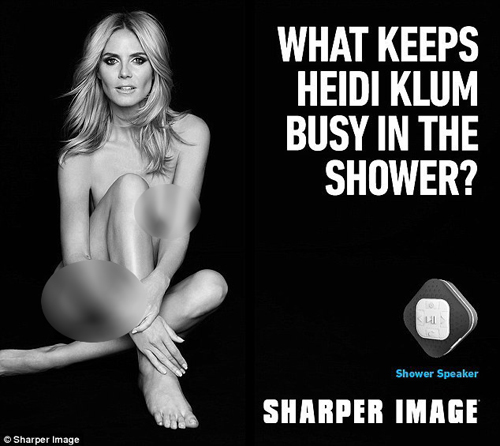 Heidi Klum bugil di iklan Sharper Image