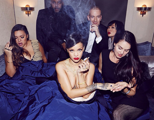 Rihanna topless