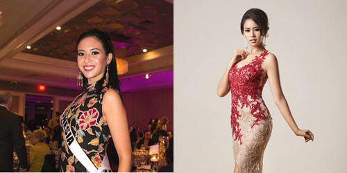 Elvira Devinamira Cantik Pakai Batik Sumenep di Miss Universe 2015