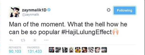 Zayn Malik haji lulung effect