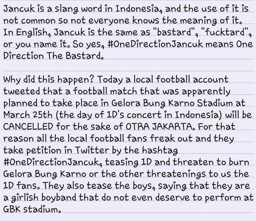 #onedirectionjancuk petisi one direction di indonesia
