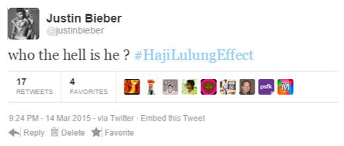 justin bieber haji lulung effect