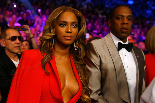 beyonce nonton tinju mayweather