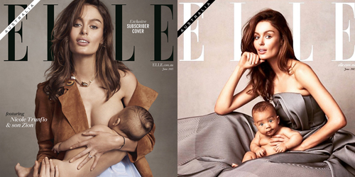 Foto Nicole Trunfio Menyusui di Majalah ELLE Dikritik