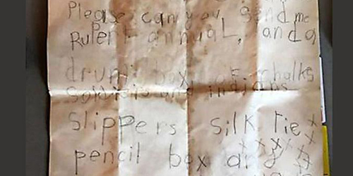 Ditemukan Surat 85 Tahun Untuk Sinterklas Dari Bocah Memilukan