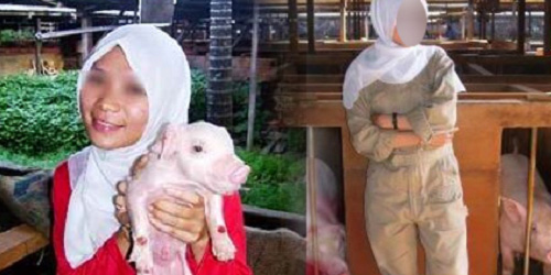 Klarifikasi Muslimah Gendong Babi Usai Dibully 8 Tahun