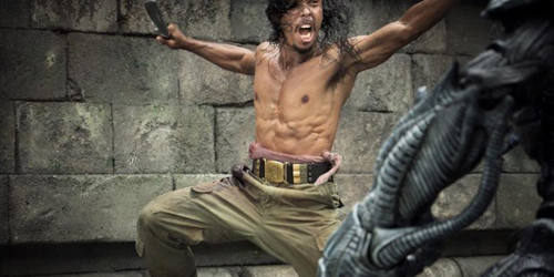 Foto Garang Yayan Ruhian VS Alien di Film Beyond Skyline