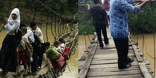 Jembatan 'Horor' di Banten Kini Jadi Kinclong, Diganti Jembatan Beton