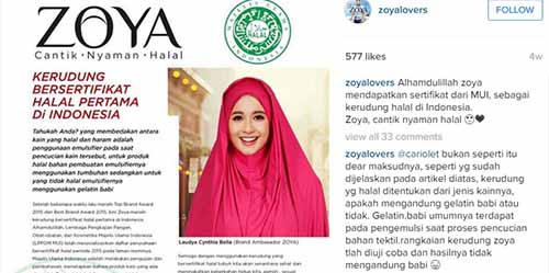 Penjelasan MUI Soal Sertifikat Halal Pada Produk Hijab Zoya