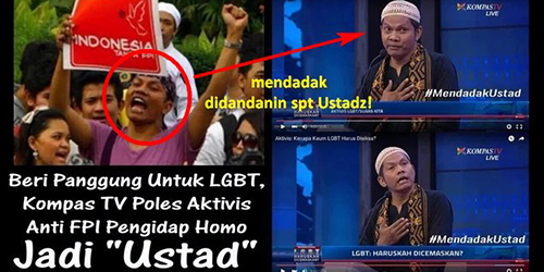 Tampilkan Aktivis Gay Dandan Ala Ustaz, Kompas TV Dituduh Pro LGBT