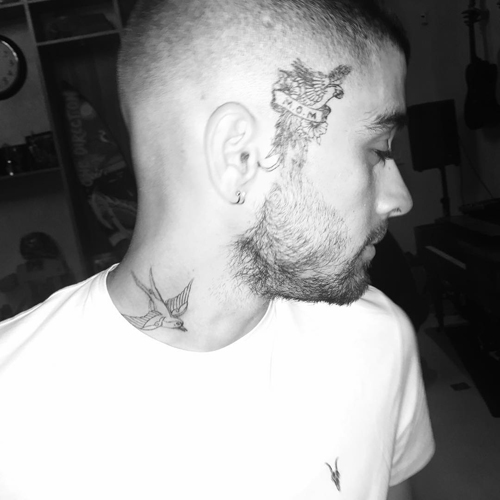 zayn malik pamer tato baru di wajah