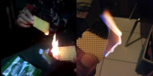 Bukti Biskuit Bisa Terbakar Tidak Mengandung Lilin