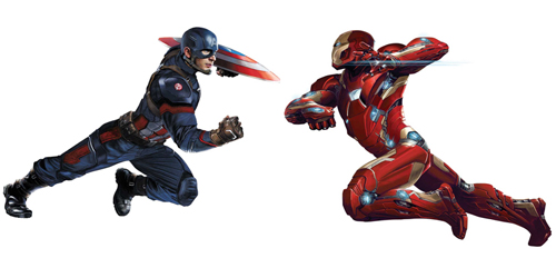Foto: 11 Character Art Superhero di Captain America: Civil War