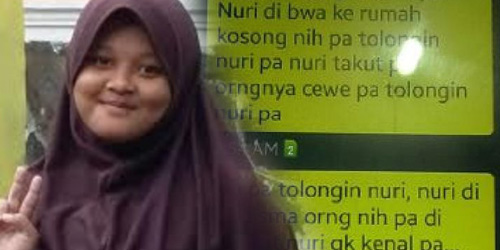 Siswi SMP Hilang Diculik, Kirim SMS Minta Tolong ke Bapaknya