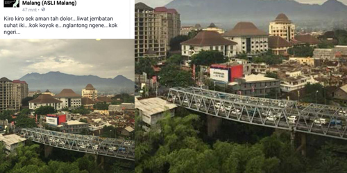 Warga Malang Digegerkan Jembatan Suhat Melengkung, Mau Ambruk