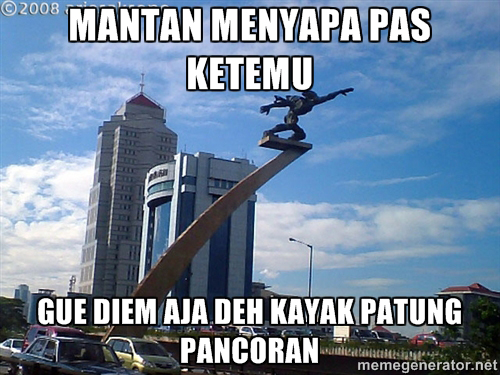 Mantan menyapa pas ketemu