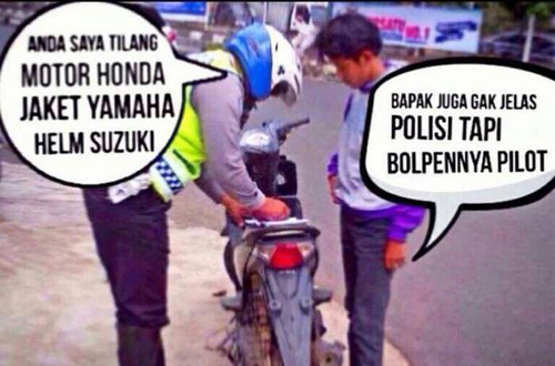 Polisi tapi bolpoinnya pilot
