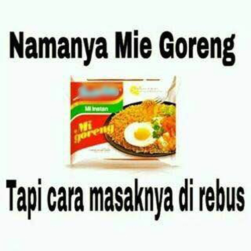 Mi Goreng masaknya di rebus