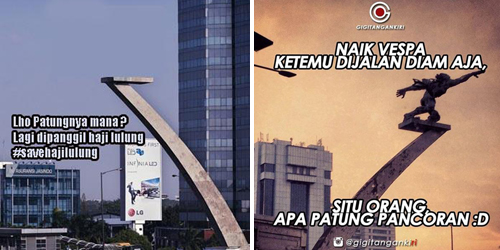 Meme Lucu Patung Pancoran