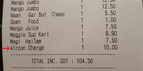 Waduh, Ada Biaya AC di Tagihan Makan Restoran Ini