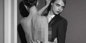 Jadi Model Iklan Kosmetik, Cara Delevingne Bermesraan dengan Wanita Telanjang