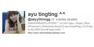 Populer, Twitter Ayu Ting Ting @aayyttiinngg di Hack