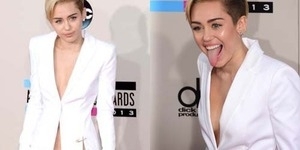 Tampil Tertutup, Miley Cyrus Tidak Kenakan Bra di AMA 2013