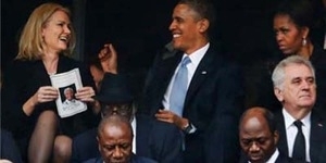 Obama Asyik dengan PM Denmark yang Cantik, Michelle Cemburu