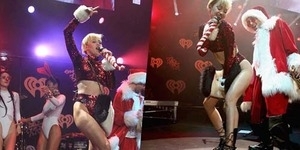 Penampilan Vulgar 'Twerking' Miley Cyrus dengan Santa Claus