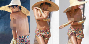 Hot! Behind The Scene Pemotretan Topless Rihanna