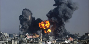 Foto Pertempuran Gaza dari Luar Angkasa