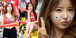 Foto Suporter Seksi Korea Selatan di Piala Dunia 2014