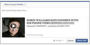 Malware Facebook Terbaru: Video Perpisahan Robin Williams Jelang Kematian