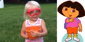 Video Bocah 2 Tahun Tantang Dora The Explorer Lakukan Ice Bucket Challenge
