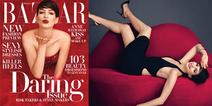 Foto Topless Anne Hathaway di Majalah Harper's Bazaar
