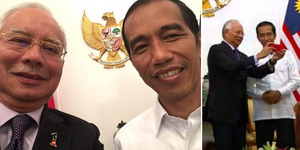 Foto Selfie PM Malaysia Najib Razak dan Presiden Jokowi