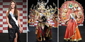Foto Cantik Kontestan Miss International 2014 dalam Balutan Kostum Nasional